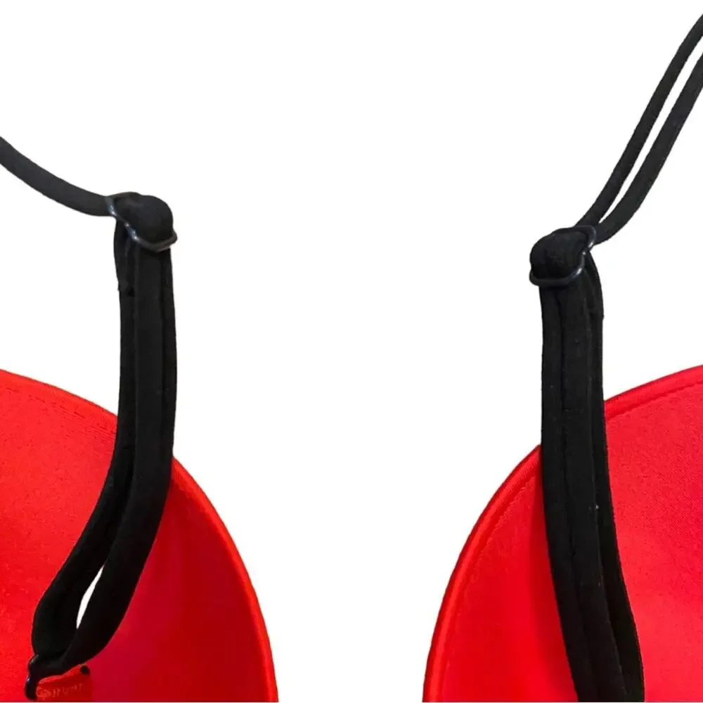 Victoria’s Secret Push-Up Bra In Red and Black Women’s Size 34C